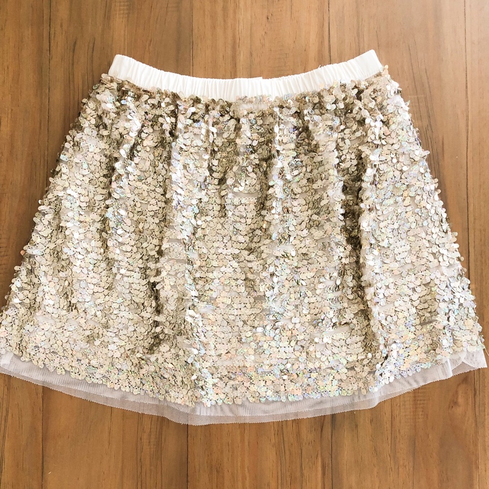 Crewcuts Girl’s Gold Sequin Skirt
